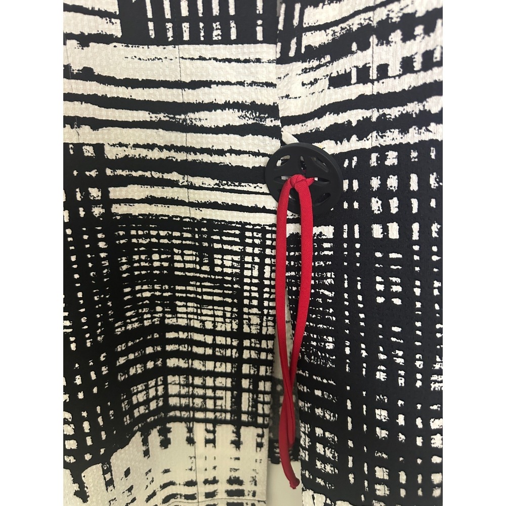 IC by Connie K Abstract Grid Button Jacket Topper Black White XL Abstract *Flaw - Picture 7 of 15